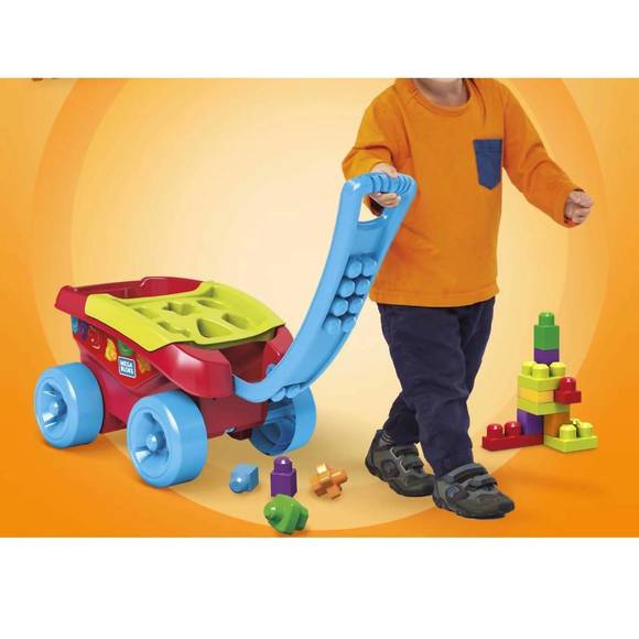 NEW FISHER-PRICE mega bloks shape sorting wagon in red - Picture 6 of 7